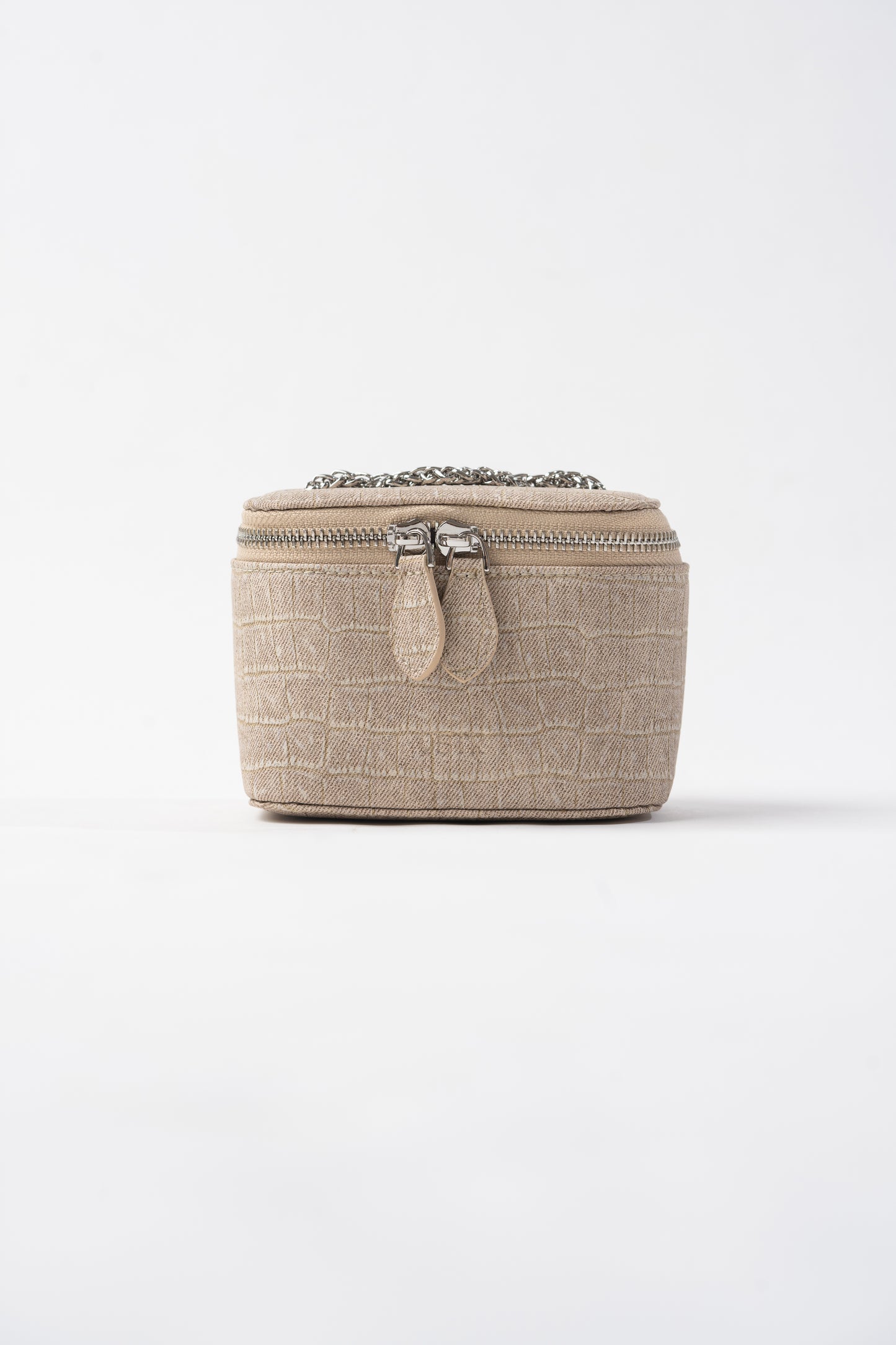 Ostr Light-Brown Croc Bag