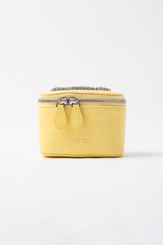 Ostr Yellow Croc Bag
