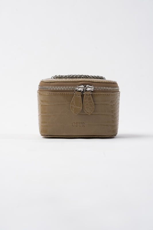 Ostr Brown Croc Bag