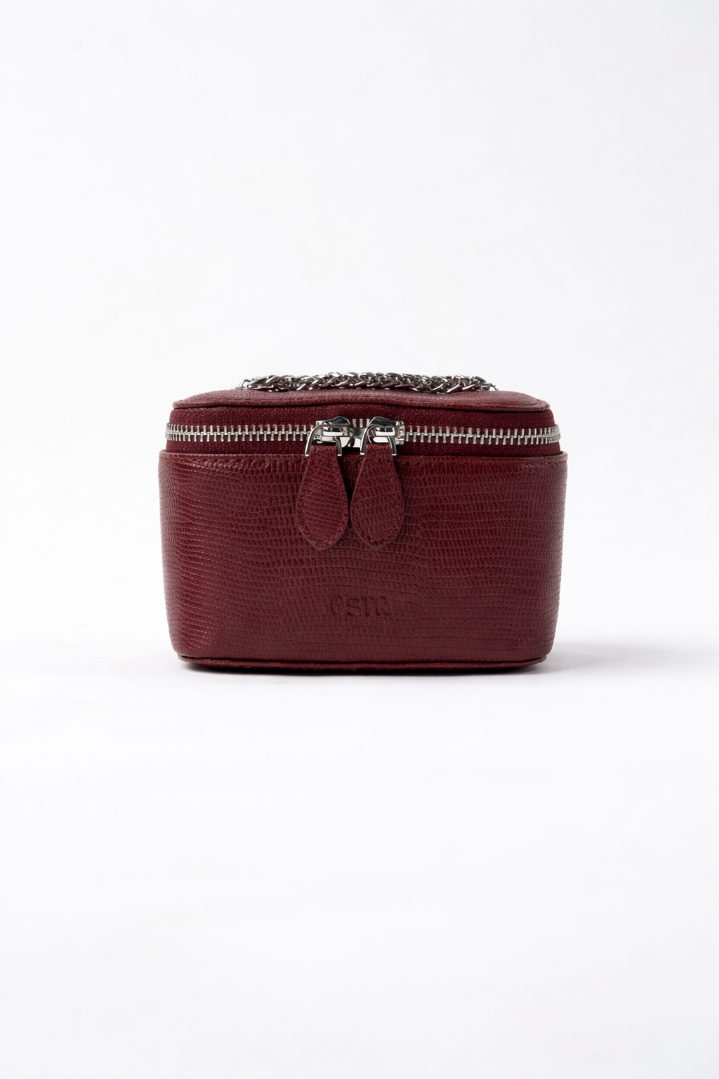 Ostr Maroon Croc Bag